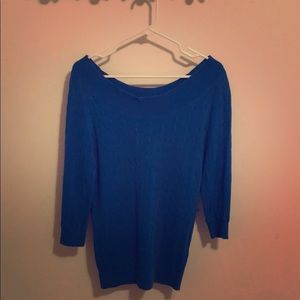 3/4 length sweater; blue